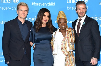 Priyanka Chopra Jadi Ambasador UNICEF Goodwill Bareng David Beckham Cs