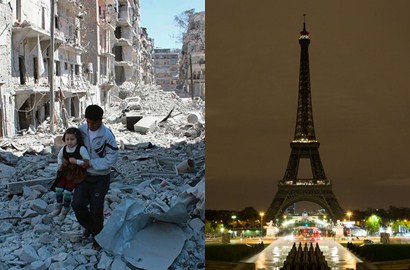 Aleppo Dibombardir Serangan, Eiffel Padamkan Lampu untuk Solidaritas