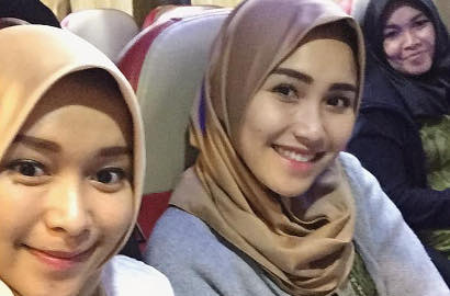 Berangkat Umroh, Adik Ayu Ting Ting Dipuji Cantik Berhijab Mirip Citra Kirana