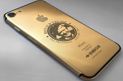 Perusahaan Ini Buat iPhone Donald Trump Berlapis Emas dan Berlian