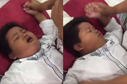 Kocak, Intip Video Viral Anak yang Pura-Pura Pingsan Saat Disunat