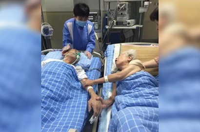 Mengharukan, Pasangan Lansia Ini Reuni Sebelum Berpisah Untuk Selamanya