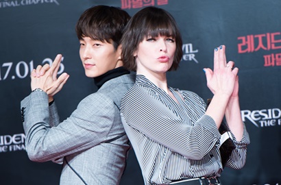 Promosi 'Resident Evil', Milla Jovovich Bersandar Mesra di Bahu Lee Jun Ki
