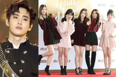 Nggak Cukup Fanboying, Suho EXO Beri Semangat Red Velvet Sambil Nge-dance