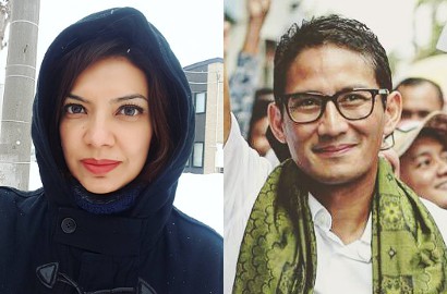 Selfie Bareng Sandiaga Uno Tapi Pamer Salam Dua Jari, Najwa Shihab Digoda Dukung Ahok