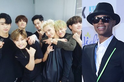 Fans Berat, BamBam cs Girang Selfie Sama Rapper Amerika Silento di SMA 2017