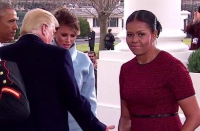 Sambut Trump di Gedung Putih, Wajah Dingin Michelle Obama Jadi Guyonan
