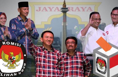 Intip Meme Kocak Ahok Pisahkan Sylvi dan Anies di Debat Pilgub 2017