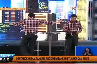 'Joget' di Panggung Debat Cagub, Ahok 'Ditertawakan' Agus Yudhoyono