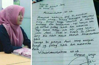 Ayah dan Guru Berbalas Surat Puitis Hingga Viral, Begini Tanggapan Ibu Amel