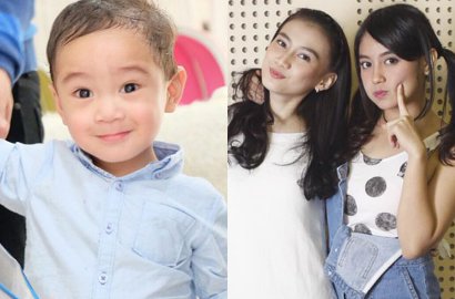 Putra Raffi Ahmad Dipeluk Nabilah dan Melody JKT48, Netter: Rafathar Menang Banyak