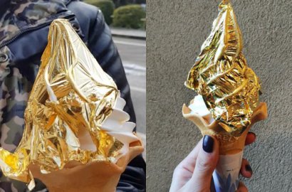 Es Krim Berlapis Emas di Jepang, Mau Coba?