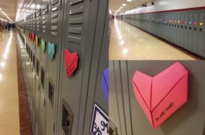 Sebar Origami Hati, Ucapan Selamat Valentine dari Siswa Misterius Jadi Viral