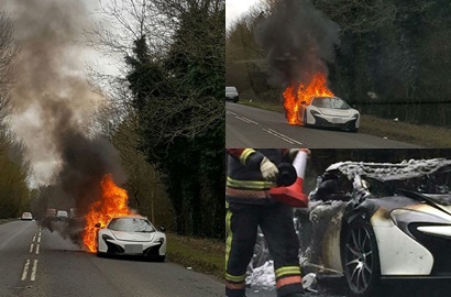 Dikendarai Wanita, Mobil Mahal McLaren Terbakar Setelah Digunakan Belanja