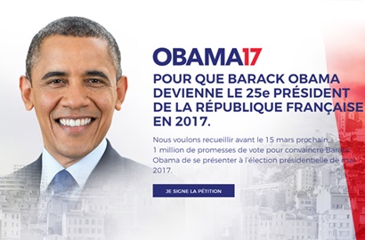 Buat Petisi, Ribuan Orang Ingin Obama Maju di Pilpres Perancis 2017