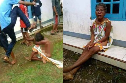 Dituding Menculik, Wanita Diduga Gila Ini Diperlakukan Bak Binatang