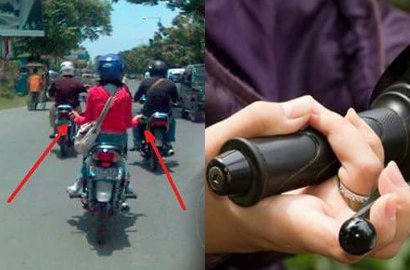 Unik Tapi berbahaya, Cara Pegang Setang Motor Terbalik Ini Viral