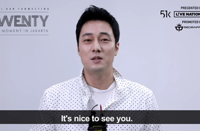 Jelang Fanmeeting, So Ji Sub Pamer Bahasa Indonesia di Video Greeting