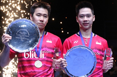 Sumbang Medali Emas di All England 2017, Kevin/Marcus Bakal Disambut di Soekarno-Hatta