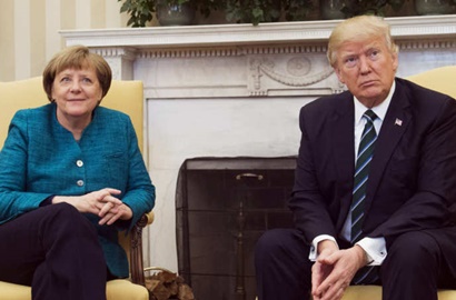 Bertemu Angela Merkel, Donald Trump: Kita Berdua Disadap Obama