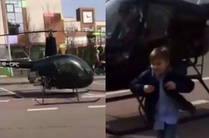 Antar Anak ke Sekolah Naik Helikopter, Ayah Ini Bikin Heboh Netter