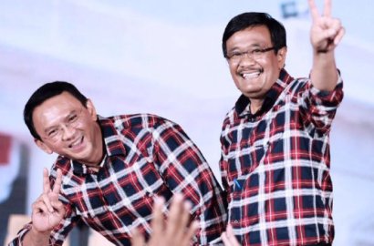 Djarot Pakai Peci di Surat Suara, Begini Reaksi Ahok Saat Ditanya