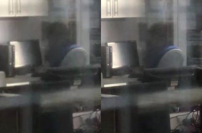 Sosok Hitam Terlihat Seakan Duduk di Depan Monitor Komputer, Hantukah?
