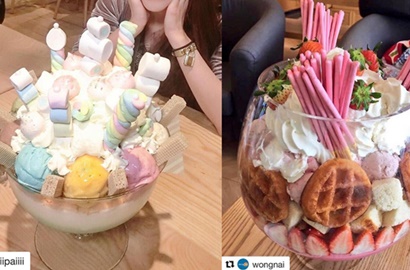 Menggoyang Lidah, Es Krim Raksasa Bertabur Topping Ini Laris Manis di Bangkok