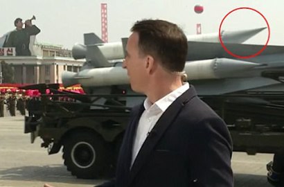 Diduga Palsu, Moncong Rudal yang Dipamerkan di Parade Militer Korut Bengkok