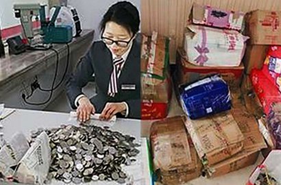 Nabung di Bank, Nasabah Bawa Tabungan Koin Seberat 25 Ton