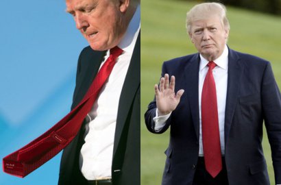 Tak Lagi Pakai Selotip, Begini Cara Donald Trump Bikin Dasi Nggak Mudah Terbang