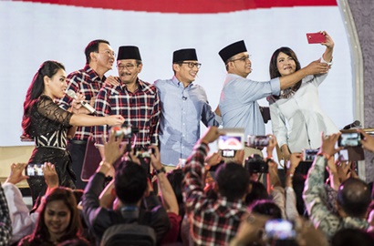 Hasil Final Real Count, Anie-Sandi Kalahkan Ahok-Djarot di Semua Wilayah