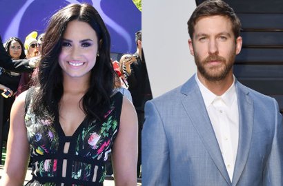 Foto Belahan Dada Demi Lovato Bikin Mata Calvin Harris Jelalatan