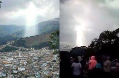 Geger Penampakan Mirip Figur Yesus Pasca Bencana Longsor di Kolombia