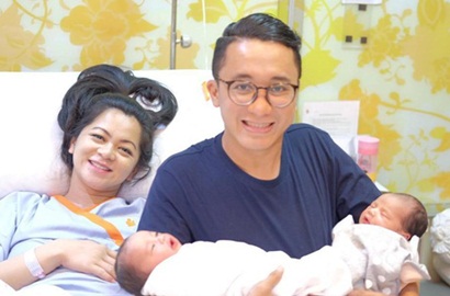 Bahagia Sambut Kelahiran Bayi Kembarnya, Bayu Oktara: Alhamdulillah