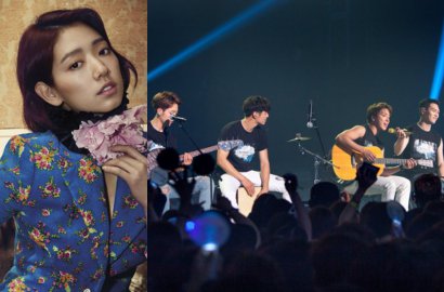 Dukung Konser CN Blue, Serunya Park Shin Hye Reuni Bareng Yong Hwa Cs