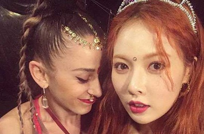 Cantik Ala Princess, Seksinya HyunA Pamer Perut di Pesta Ulang Tahun