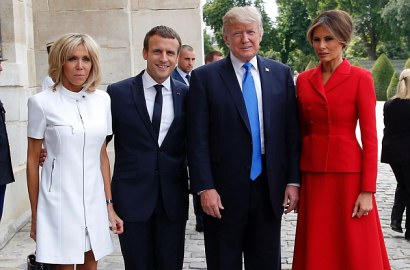 'Double Date', Donald Trump Puji Bentuk Tubuh Ibu Negara Perancis