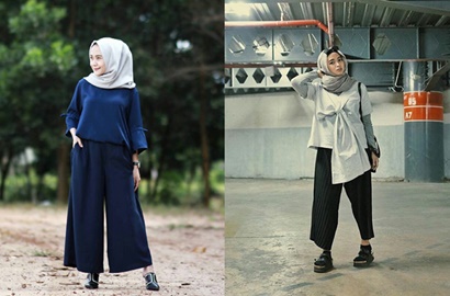 Nggak Pede Pakai Kulot Karena Pendek? 4 Tips Mix and Match Kulot Hijab Ini Bisa Jadi Pilihan