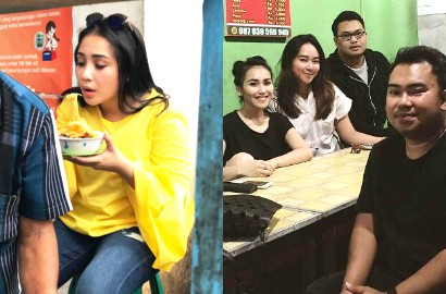 Nagita Makan di Kaki Lima Banjir Pujian, Ayu Ting Ting Nongkrong di Lesehan Dihujat Pelit