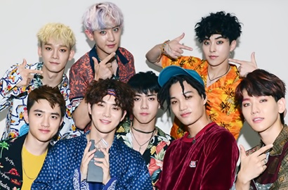 Antusias, EXO Ceria Sapa Fans Jelang Manggung di Konser 'Music Bank' Jakarta