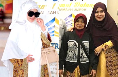 Syahrini Mengelak, Ibu Ayu Ting Ting Ternyata Pernah Berangkat Umroh Pakai First Travel