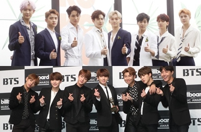 EXO-BTS Saingan Ketat, Ini 10 Grup/Solois dengan Voting Tertinggi Sementara di SOBA 2017