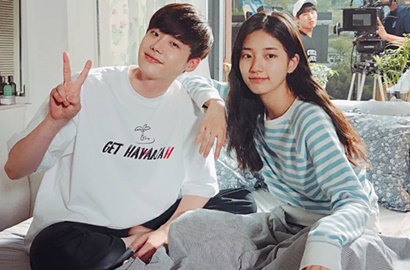 Romantis, Lee Jong Suk-Suzy Nyaris Ciuman di Poster 'While You Were Sleeping'