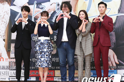 Gantengnya Yang Se Jong-Kim Jae Wook Dampingi Seo Hyun Jin di Preskon 'Temperature of Love'