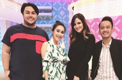 Heboh Ayu Ting Ting Betulkan Bra Depan Nia Ramadhani-Ivan Gunawan