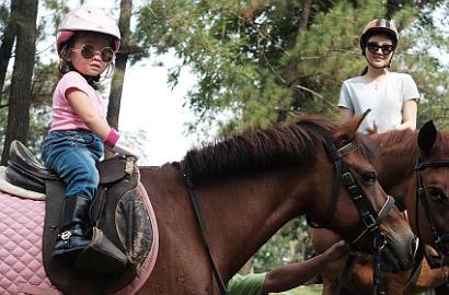 Sama Seperti Rafathar, Anak Ruben Onsu dan Sarwendah Miliki Kuda Poni Bernama Pink