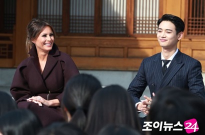 Senyum Terus, Netter Heboh Melania Trump Girang di Dekat Minho
