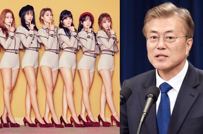 Hadiri Event di Jakarta, AOA Selfie Bareng Presiden Korea