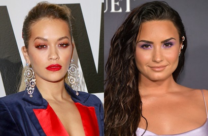 Demi Lovato Umbar Belahan Dada, Rita Ora Pakai 'Handuk' di MTV EMA Bikin Syok